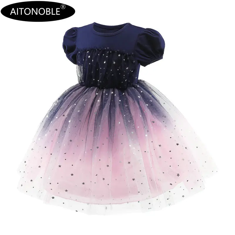 Aitonoble Summer New Costume Gilrs Dress Girl's Dress Princess KidsSkirt Cosplay For Girls With a Gift Bag