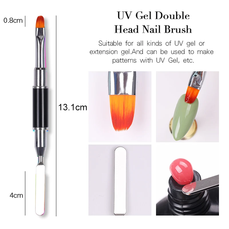 UR SUGAR 15ml Milky Jelly White Pink Extension Gel Set Nail Tips Glitter Hard Gel Semi Permanent Soak Off Nail Art Manicure Kit 5