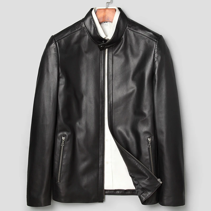 

Clothing Man Sheep Kawadate Lead Leisure Time Short Fund Self-cultivation Jacket Single Skin Business Affairs Loose Coat