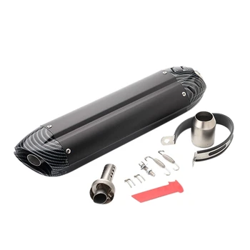 

Motorcycle Exhaust Pipe Modified Imitation Carbon Tiny Devil Long Silence Exhaust Pipe 470Mm