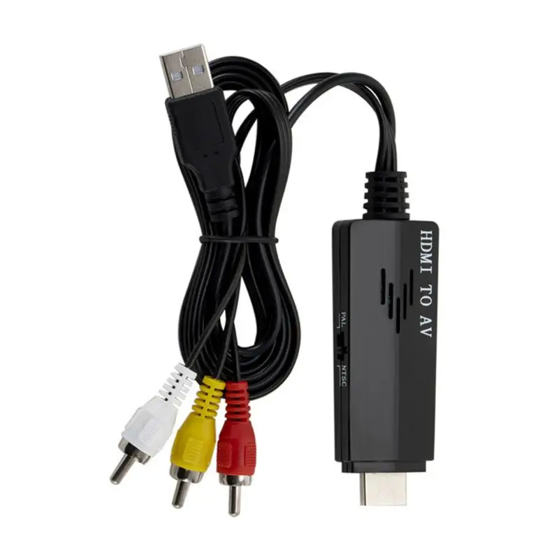 1080P HDMI в AV конвертер 3RCA CVBS конвертер HDMI в композитный AV конвертер