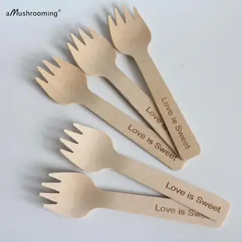 

2000 Sproks Small Spoons w Personalized Text I do | Wooden mini Spoons for Dessert Yogurt Jam Jars Party Decoration cake spoons