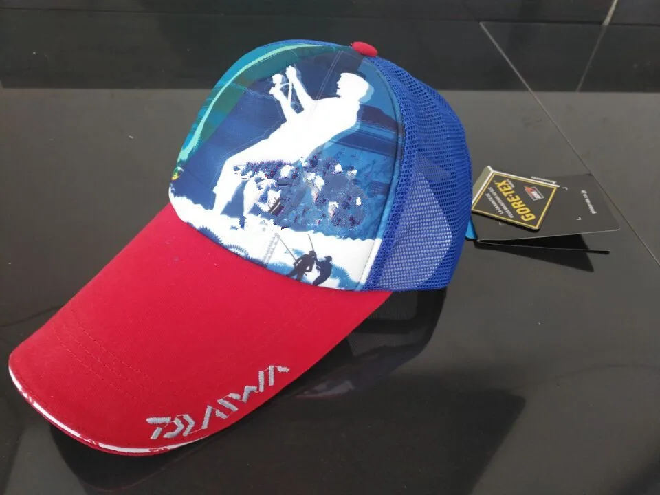 

New Style Coloured Drawing Fishing Hat Fishing Gear Angling Equipment Mesh Breathable