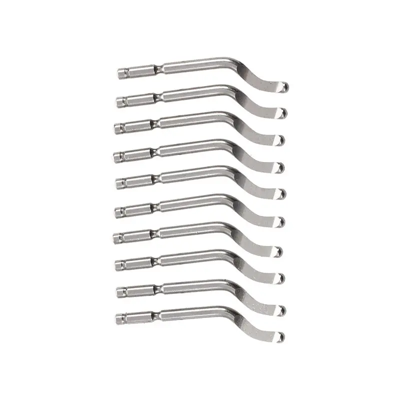 

Silver Tone Deburred Tool BS1018-S100 Cobalt Deburring Blades 10 Pcs