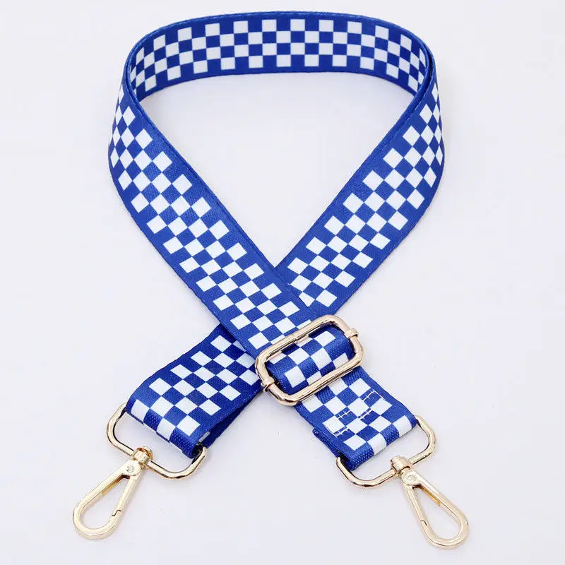 

Fashion Design Printing Lattice Bags Belts Cheap Price 3.8cm Wide Crossbody Bags Straps Adjustable Women Backpack Accessories