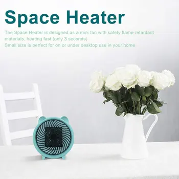 

Space Heater Fan Heater Mini Space Heater Portable Electric Heaters Fan with PTC Ceramic Heating Element for Office Home 220V CB