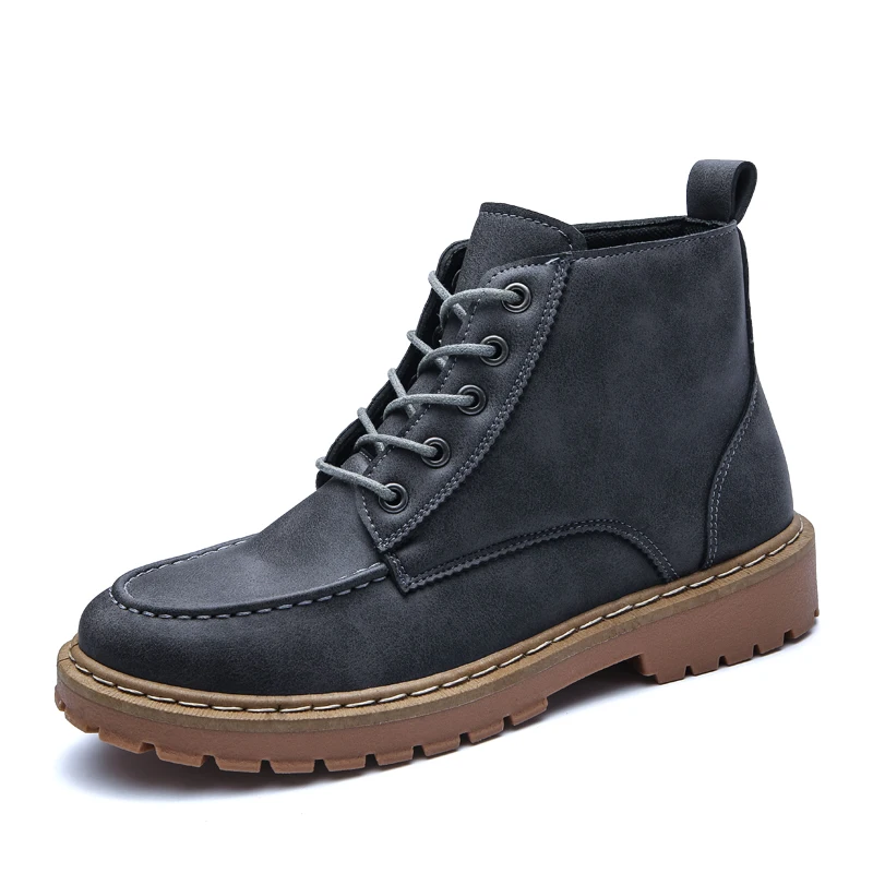 

Autumn and Winter Men's High-top Boots Shoes Outdoor Male Work Tooling Boots Non-slip Waterproof Vintage Men's Ankle Boots