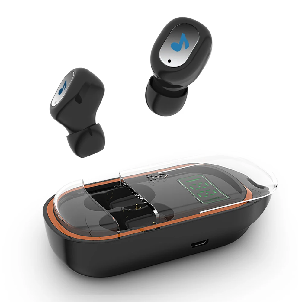 Бинауральные водонепроницаемые Bluetooth 5,0 наушники с шумоподавлением Hifi бас гарнитура Беспроводные наушники с брелком 5-7h время музыки