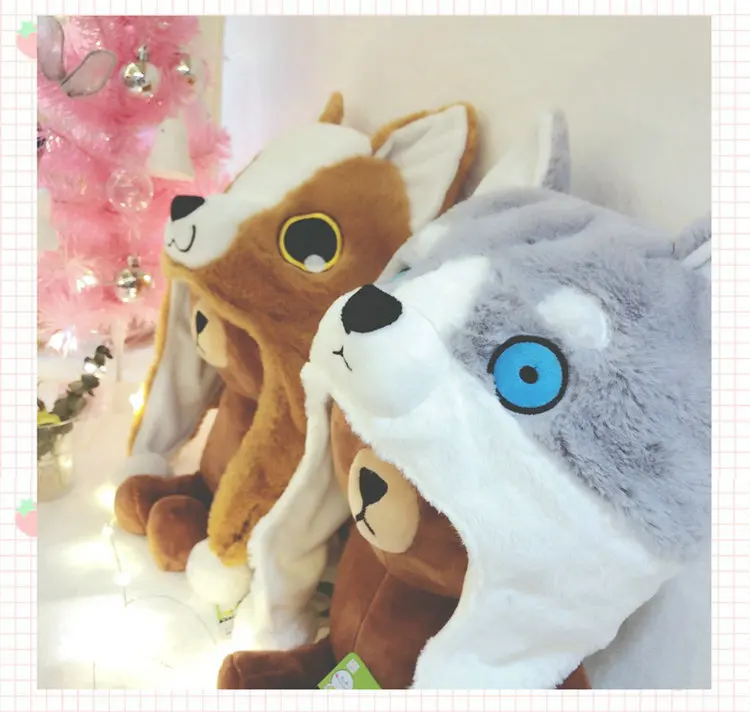 Распродажа, шапка Meng, милая Кепка Corgi Two Ha, лицевая посылка, головная повязка, Мягкий головной убор для девочки, помилование, кепка, реквизит для фотосессии