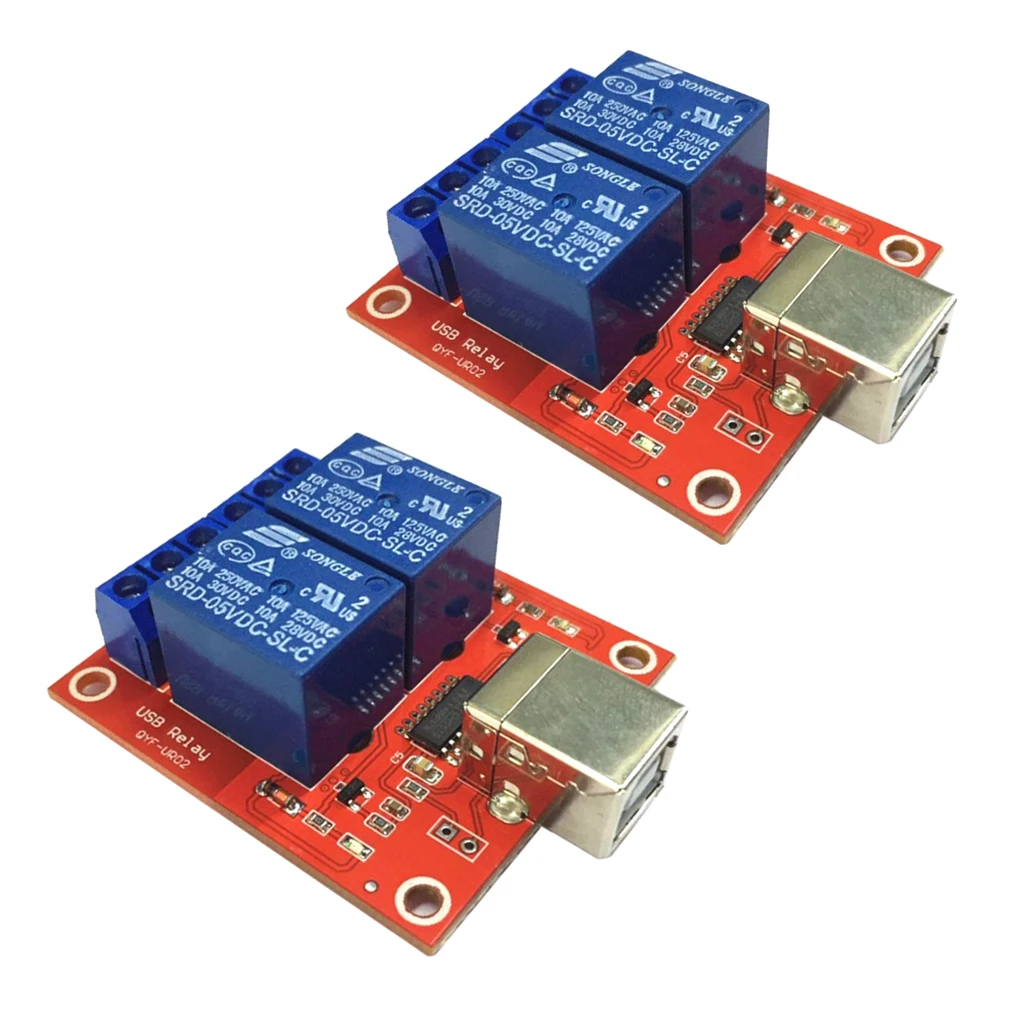 

2 Channel USB Relay Module HID no Drive USB Relay Computer Control 5V 2PACK