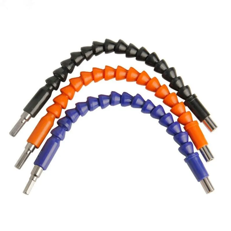 LAMEZIA 295mm Screwdriver Bend Universal Adapter Extension Rod Drill Bit Flexible Shaft (No Drill) Power Tool Accessories