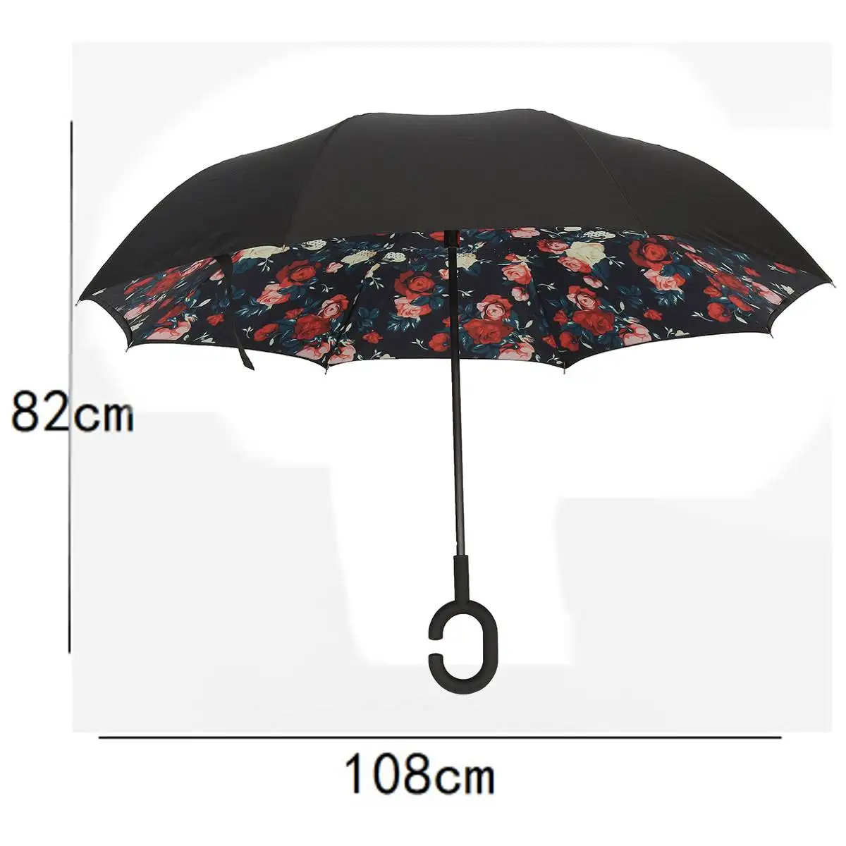 Umbrella Windproof Reverse Folding Double Layer Inverted Self Stand Inside Out Rain Protection Special Umbrella