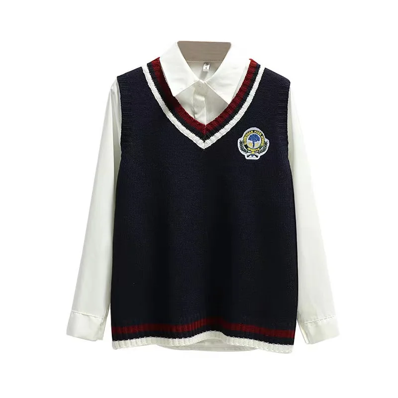 School Uniform Girl Women Sweater 