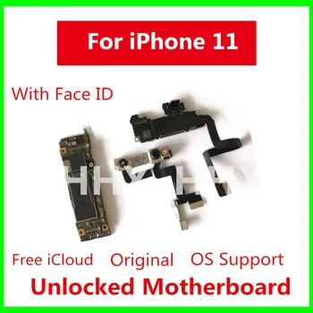 

Motherboard For iPhone 11 Mainboard With/Without Face ID Original Unlocked Logic Board For iPhone 11 Clean iCloud With Full Chip