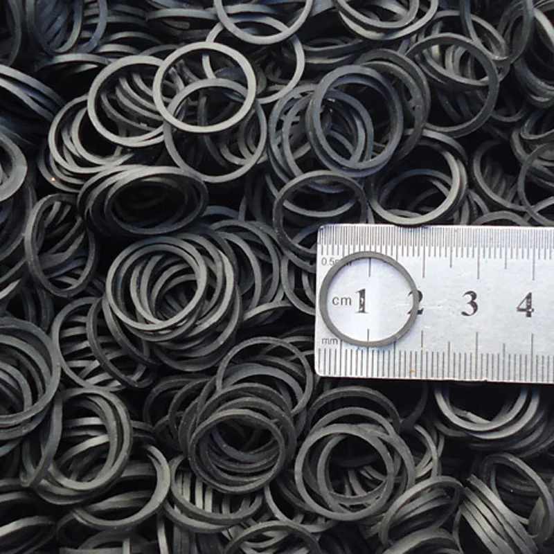 Diameter 19mm-43mm Black High Elastic rubber bands Supplies Stretchable O Rings