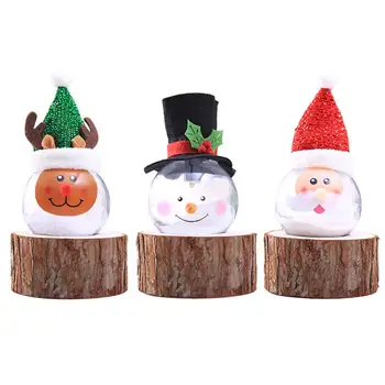 

3 pcs Christmas Ball Cartoon Doll Hanging Foam Grain Lighting Table Desk Decor Tree Pendant for Home Office Shopping Mall