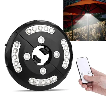 

HOT Patio Umbrella Lights Battery-Operated 24 LEDs Cordless with Remote Control for Camping Tents NDS66
