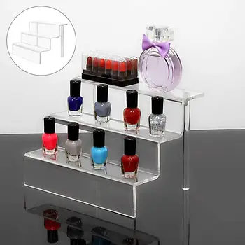 

Acrylic Display Shelf 3-layer Transparent Storage Rack Faceplate Figures Cupcakes Lipstick Cosmetics Cabinet Stand Organizor