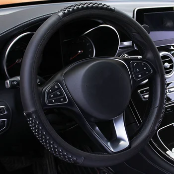 

Universal Car Steering Wheel Covers Soft PU Leather 38cm Non-slip Steering-Wheel Covers Interior Accessories