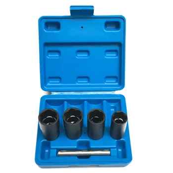 

5 PCS Socket Twist Lock Set Lock Wheel Nut Screw Remover 17mm 19mm 21mm 22mm Car Styling