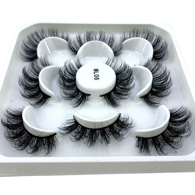 5 pairs natural false eyelashes fake lashes long makeup 3d mink eyelashes eyelash extension mink eyelashes for beauty