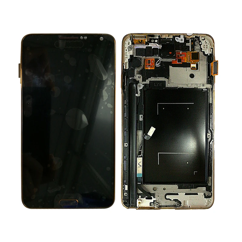 

SZMUGUA 5.7'' Adjust Brightness For Samsung Galaxy Note 3 N9005 LCD Display Touch Screen Digitizer with Gold Frame