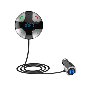 

Adapter Digital Audio Dual USB Portable Interior Hands Free Music Universal FM Transmitter Car MP3 Player Wireless Bluetooth