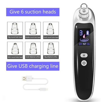 

Face Nose Acne Black Dot Pimple Remover Electric Blackhead Vacuum Cleaner with High definition LCD display Blackhead Cleaning