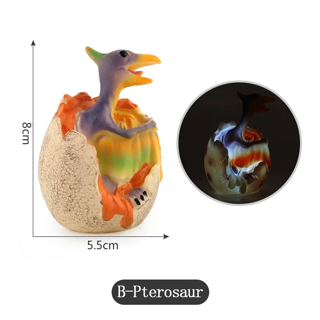 Детские развивающие игрушки, забавная игрушка, новинка, имитация, светящийся динозавр, яйцо, светильник, модель, детские игрушки, детский подарок на день рождения, счастливая игрушка - Цвет: F