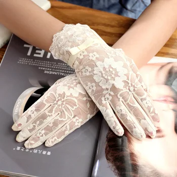 

2019 Spring and Summer Women Vintage Sunscreen Sexy Lace Gloves Lady Anti-uv Gloves Female Driving Outdoor Gloves Fashion SA-8