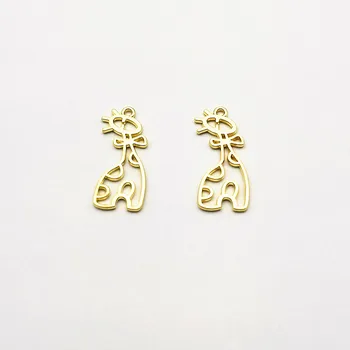 

New arrival! 35x16mm 100pcs Zinc Alloy Giraffe shape Charm for Ear DIY Making parts,Jewelry Accessories Findings & Component