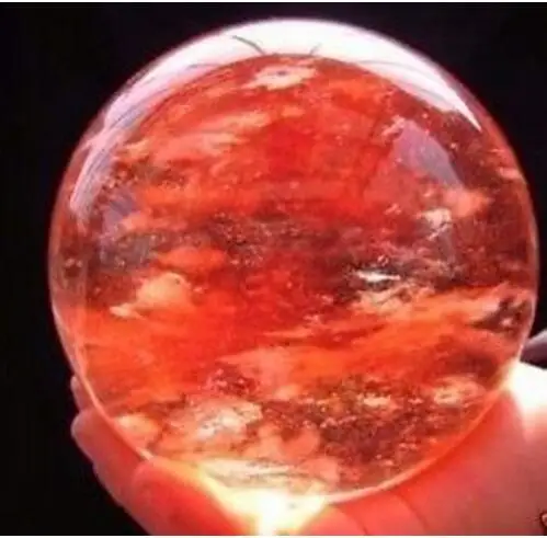 305 Round Red QUARTZ CRYSTAL SPHERE BALL size:80mm + stand | Дом и сад