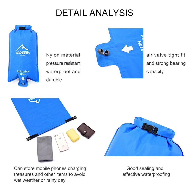 Inflatable mattress Widesea Camping Inflatable Mattress In Tent Folding Camp Bed Sleeping Pad Picnic Blanket Travel Air Mat Camping Equipment