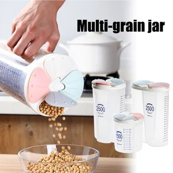

2019 Hot Sale Whole Grain Storage Box Partition Transparent Moisture Proof Petal Sealed Can L5 #4