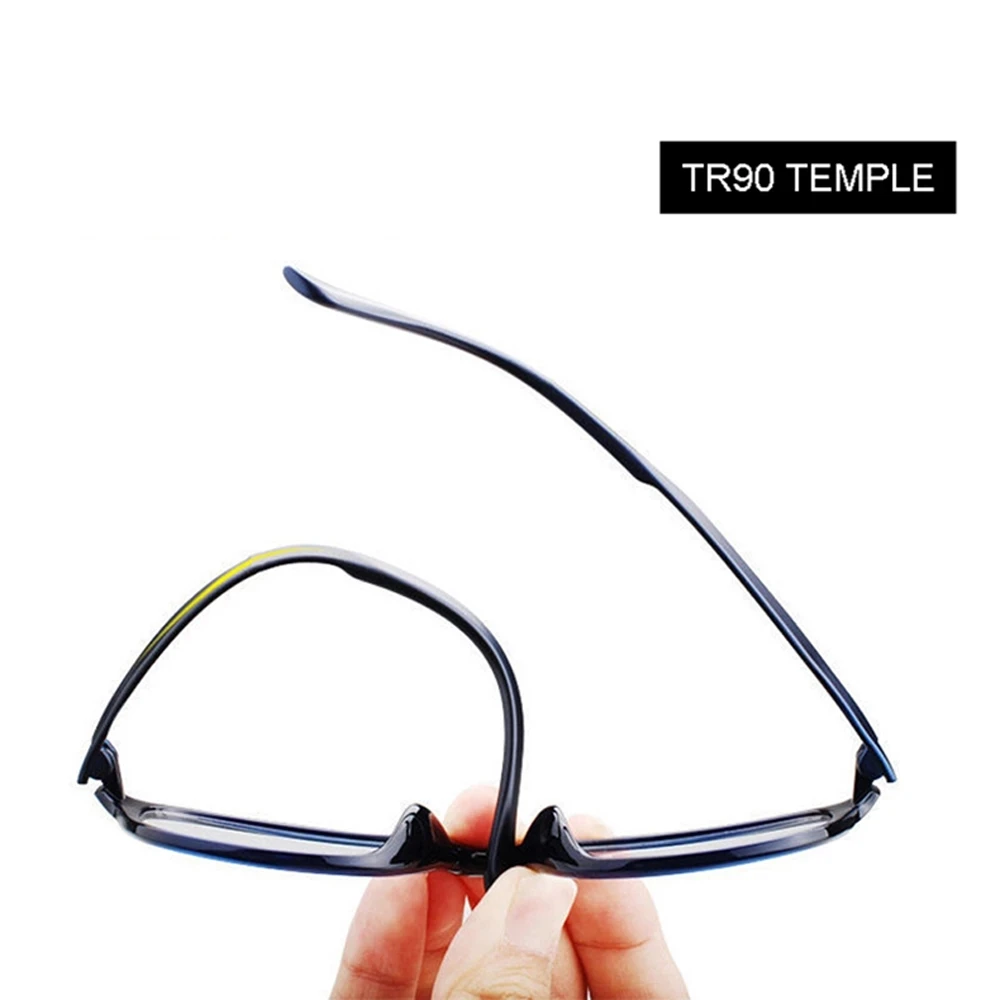 IENJOY Blue Light Glasses Square Reading Glasses TR Reading Glasses Men Blue Light Reader Antifatigue Computer Eyewear 1.0-4.0