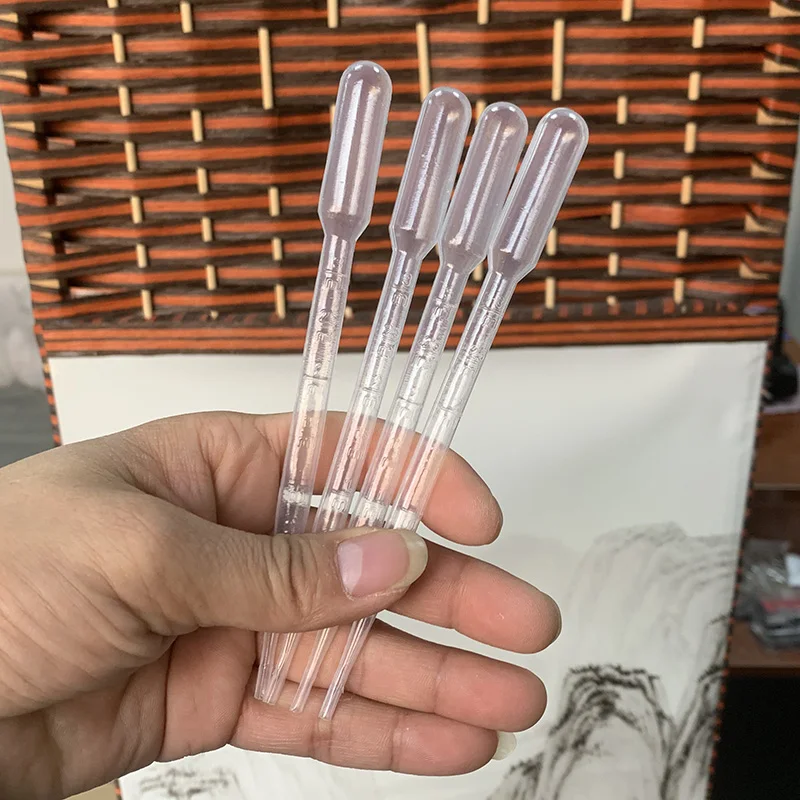 20 Pieces of 3ML Science Laboratory Office Textbook Pipette Plastic Transparent Disposable Safety Dropper Supplies