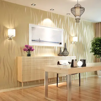 

Simple And Stylish Atmospheric Wave Stripe Television Film Background Wallpaper Modern Living Room Sofa Non-woven Wallpaper