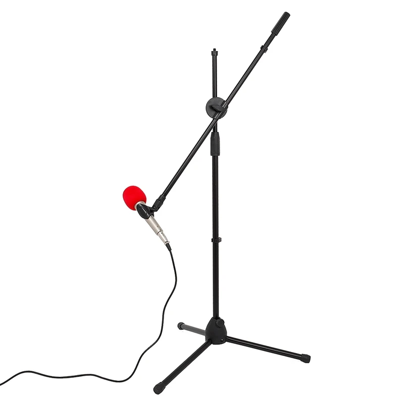 HFES Поворотная стрела напольный микрофон штатив напольная стойка регулируемый микрофон клип держатель Съемный сценический микрофон Стенд
