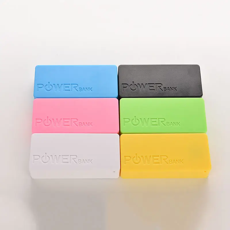 1PC 5600mA Mobile Phone MP4 Power Bank External Battery Charger Plastic Case Box Colorful 18650Battery Cover Case Storage Holder