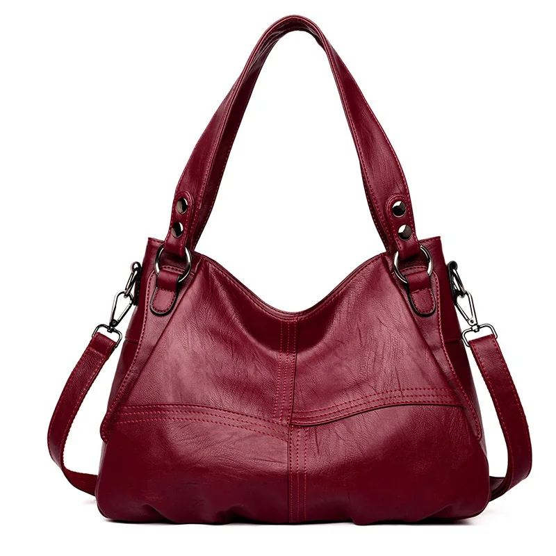 

WOMEN'S Leather Bags Middle-aged Women's Mommy Bag Large Capacity Shoulder Cross-body Handbag Sheepskin ruan pi bao Fashion on B