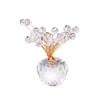 

Crystal DIY Flower Figurines Bonsai Fortune Money Tree Craft Crystal Suncatcher Paperweight Wedding Home Fengshui Decor