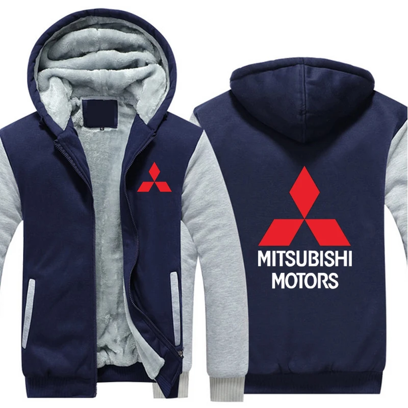 Хит, новинка, Мужская Утепленная куртка с логотипом Mitsubishi, белая, с принтом, мужские толстовки, теплое пальто, хлопковая куртка, Mitsubishi Car, 4S, магазин, толстовки