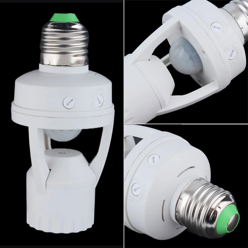 E27 Plug 360 градусов PIR индукционный движения Сенсор инфракрасный детектор движения Сенсор светильник цоколь переключатель Базовая деталь резцедержателя AC110-220V