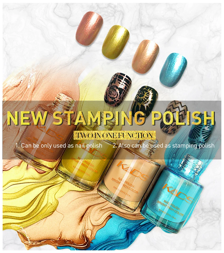 9.5ml Nail Polish& stamp polish Metal 10 colors Optional Nail Stamping Polish Lacquer Nail Art Varnish DIY Manicure Polish