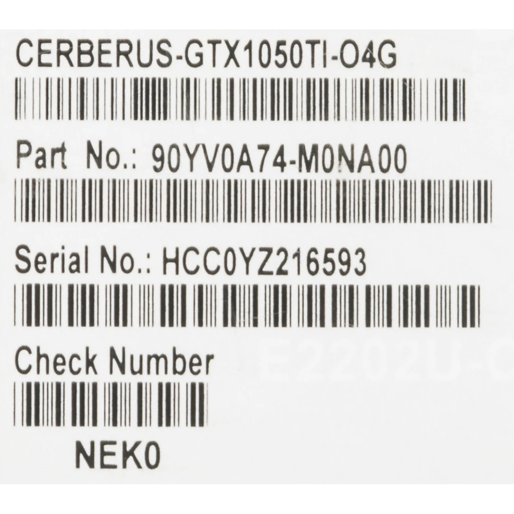 Видеокарта Asus PCI-E CERBERUS-GTX1050TI-O4G NV GTX1050TI 4096Mb 128b GDDR5 1366/7008 DVIx1/HDMIx1/D