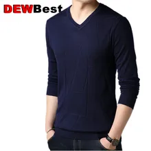 Брендовый свитер мужской повседневный с v-образным вырезом Pull Homme вязаный хлопковый шерстяной пуловер для мужчин одежда осень зима джемпер свитера