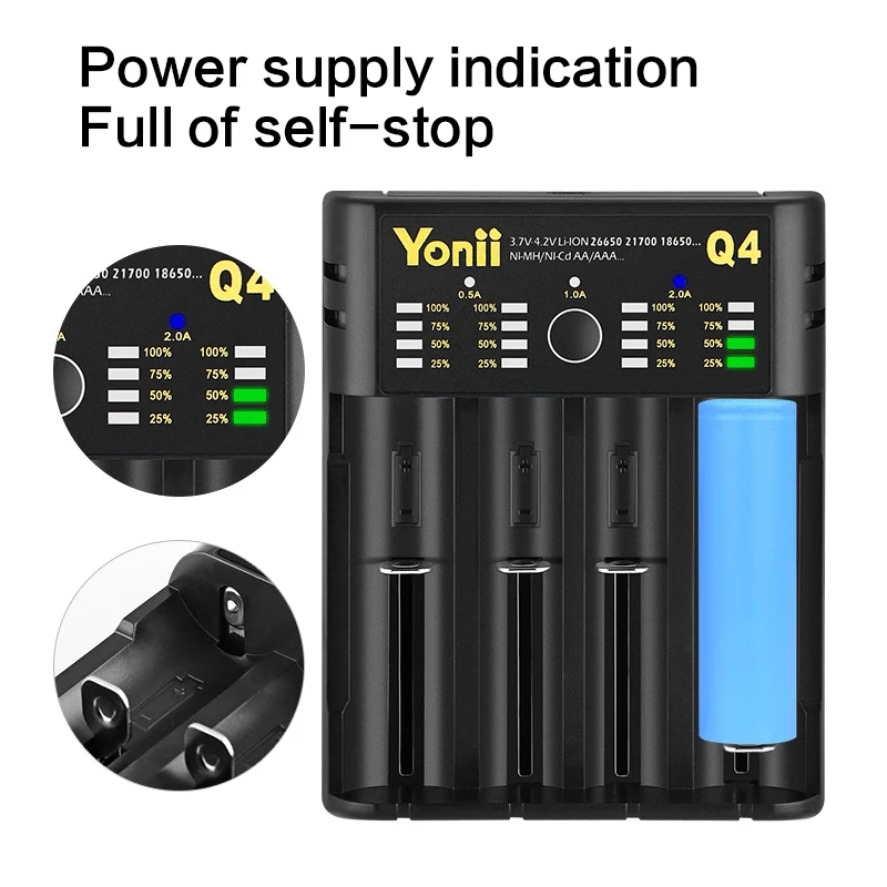 Умное зарядное устройство USB 18650 для 26650 22650 20700 21700 18350 18500 10440 A AA AAA AAAA Ni MH CD li ion