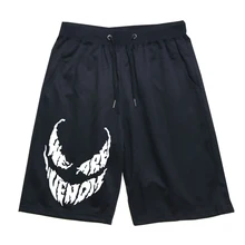 Супер герой Venom Повседневные Дышащие штаны женские мужские спортивные короткие штаны высокого качества бег трусцой короткие штаны