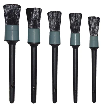 

Auto Care Natural Boar Hair Detail Brush(Set Of 5),Premium Detail Brushes For Cleaning Wheels/Engine/Interior/Emblems/Interior/E