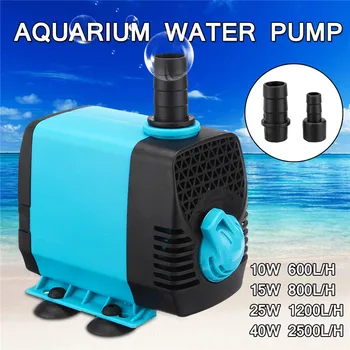 

10/15/25/40W Waterproof Submersible Aquarium Water Pumps 220V Fish Tank Pond Pool Fountains Water Pump 600/800/1200/2500L/H